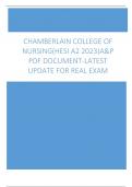 CHAMBERLAIN COLLEGE OF  NURSING(HESI A2 2023)A&P  PDF DOCUMENT-LATEST  UPDATE FOR REAL EXAM