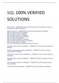 SQL 100&percnt; VERIFIED  SOLUTIONS