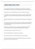 CSFA PRACTICE TEST EXAM 2023 WITH 100&percnt; CORRECT ANSWERS