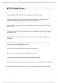 PTU Final Exam with correct answers
