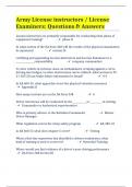 Army License instructors &sol; License Examiners&colon; Questions & Answers