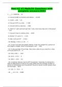Hesi A2 V2 Math/54 Questions with complete answers/2023
