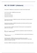 MC 101 EXAM 1 &lpar;Alabama&rpar;