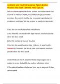 Accident and Health Insurance Agent&sol;Broker Practice Test Well Defined 2023 Update&period;