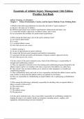 Test Bank for Essentials of Athletic Injury Management 11th Edition Prentice &sol; All Chapters 1 - 25 &sol; Full Complete 2023