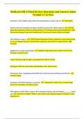Medical&sol;AMLS Final Review Questions and Answers latest Graded A&plus; to Pass