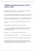 GFEBS Essentials-Subsumes L101E&comma; L201E&comma; L303E exam 2023 with 100&percnt; correct answers