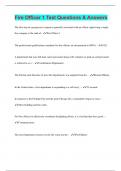 Bundle for Fire Officer 1  Exams Compilation &vert; Verified &vert; Guaranteed Success