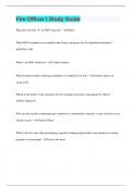 Fire Officer I Study Guide  &vert; 145 Questions with 100&percnt; Correct Answers &vert; Updated & Verified &vert; 20 Pages