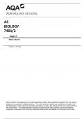 AQA BIOLOGY AS LEVEL  Mark scheme