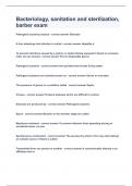 Bacteriology&comma; sanitation and sterilization&comma; barber exam&vert;2023 LATEST UPDATE&vert;GUARANTEED SUCCESS