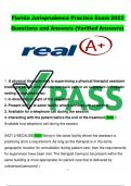 Florida Jurisprudence Practice Exam 2023 Questions and Answers &lpar;Verified Answers&rpar; Florida Jurisprudence Practice Exam questions and correct answers 2022