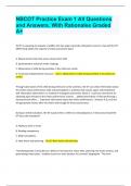 NBCOT Practice Exam 1 All Questions and Answers. With Rationales Graded A+