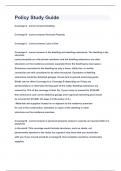 Policy Study Guide|WITH 100% COMPLETE SOLUTIONS|ALREADY GRADED A