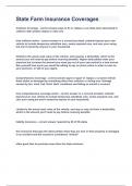 State Farm Insurance Coverages&vert;WITH 100&percnt; COMPLETE SOLUTIONS&vert;ALREADY GRADED A