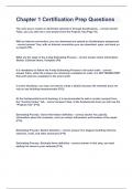 Chapter 1 Certification Prep Questions&vert;WITH 100&percnt; COMPLETE SOLUTIONS&vert;ALREADY GRADED A