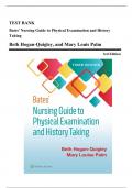 Test Bank - Bates Nursing Guide to Physical Examination and History Taking, 3rd Edition (Hogan-Quigley, 2022), Chapter 1-24 | All Chapters