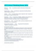 PACKAGE&colon;&colon; ATI CRITICAL THINKING EXAMS