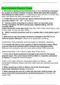 PEDIATRICS - HESI PRACTICE EXAM LATEST 2022 UPDATE