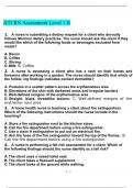 ATI RN Assessment Level 1 B Questions & Answers 2022 Update