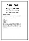 CAD1501 ASSIGNMENT 2 2023