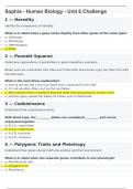 Sophia - Human Biology - Unit 6 Challenge 1 Questions and Answers 