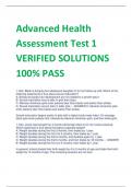 Advanced Health  Assessment  VERIFIED solutionS 100%  GUARANTEED  PASS