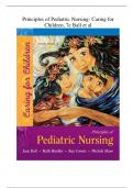 Principles of Pediatric Nursing- Caring for Children, 7ED Jane Ball Test Bank - QUESTIONS & ANSWERS WITH EXPLANATIONS (ALL CHAPTERS) UPDATED VERSION