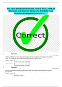 Nur 1172 Nutrition Rasmussen Exam 3 2023&sol; 2024 All  Questions and Answers Rasmussen Nutrition Exam Nutrition Rasmussen Exam NUR 1172