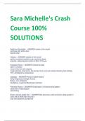 Sara Michelle's Crash  Course 100%  SOLUTIONS