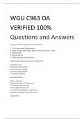 WGU C963 OA VERIFIED 100% Questions and Answers