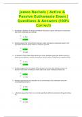 James Rachels | Active & Passive Euthanasia Exam | Questions & Answers (100% Correct)