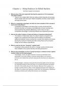 Intro to Business -  Ch 3 + 4  Test Prep Answer Key