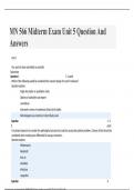 MN 566 Midtrm Exam Unit 5 &ndash; Question And Answers