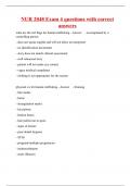 NUR 2048 Exam 4 questions with correct answers