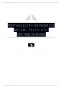 PORTAGE LEARNING CHEM 210 FINAL EXAM WITH VERIFIED ANSWERS