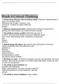 GEN 499 Week 4 Critical Thinking Quiz