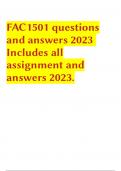 FAC1501 questions and answers 2023 Includes all assignment and answers 2023.