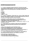 ATI RN Assessment Level 1 B Questions & Answers 2022 Update