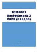 ICH4801 ASSIGNMENTS 1, 2 & 3 2023