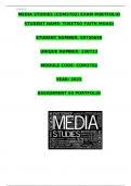 MEDIA STUDIES &lpar;COM3702&rpar; EXAM PORTFOLIO