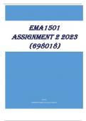 EMA1501 Assignment 2 2023 &lpar;698018&rpar;