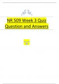 NR 509 Week 2 Question and Answers