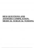 HESI MEDICAL SURGICAL NURSING QUESTIONS AND ANSWERS 2023