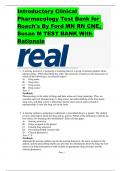 Pharmacology Test Bank for Roach-s By Ford MN RN CNE, Susan M TEST BANK With Rationale