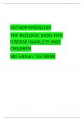 PATHOPHYSIOLOGY THE BIOLOGIC BASIS FOR DISEASE INADULTS