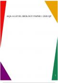 AQA A LEVEL BIOLOGY PAPER 1 2020 QP
