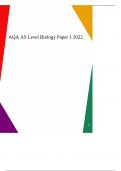 AQA AS Level Biology Paper 1 2022.