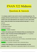 FNAN 522 Midterm Exam 2023 Questions and Answers &lpar;Verified Answers by Expert&rpar;