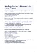 RPA 1: Assignment 1-Questions with correct Answers